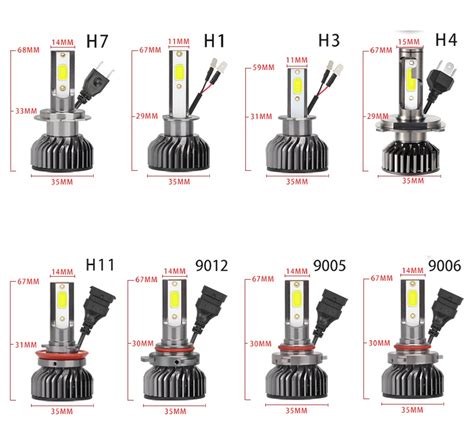 Auto Parts Super Bright Led Headlight Bulb 12v 24v H4 H7 H1 H3 Hb4 H8