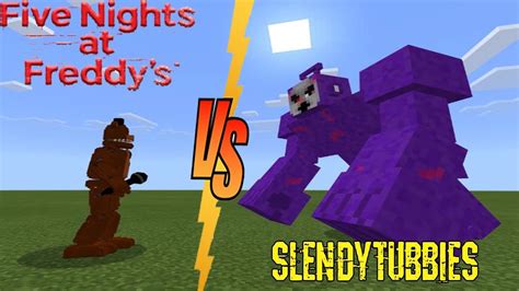 Slendytubbies Vs Five Nights At Freddy S Battle Fnaf Minecraft Pe