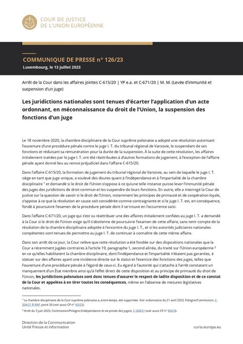 Legalnews France On Twitter Rt Couruepresse Cjue Les