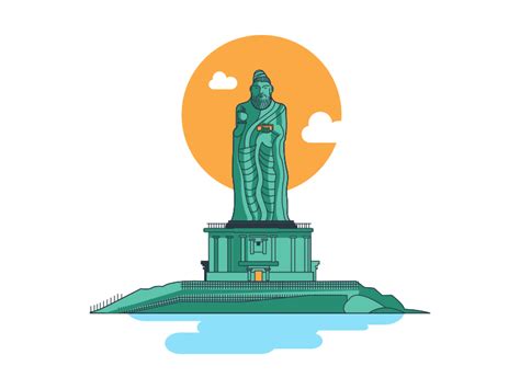 Thiruvalluvar Statue by Tilson Cyril on Dribbble