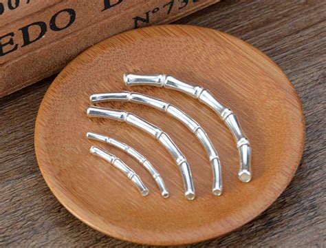 Sterling Silver Beads Sterling Silver Curve Tube Beads S925 Etsy