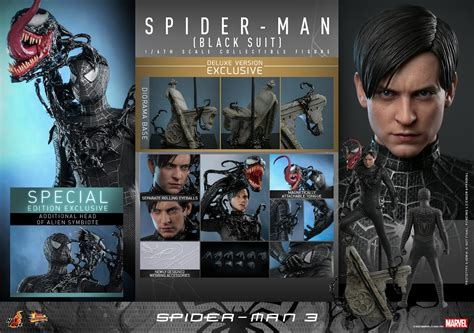 Hot Toys relança uniforme negro de Homem Aranha upgrades