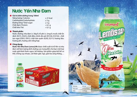 Nước Yến Nha đam Lemos24h - 455ml