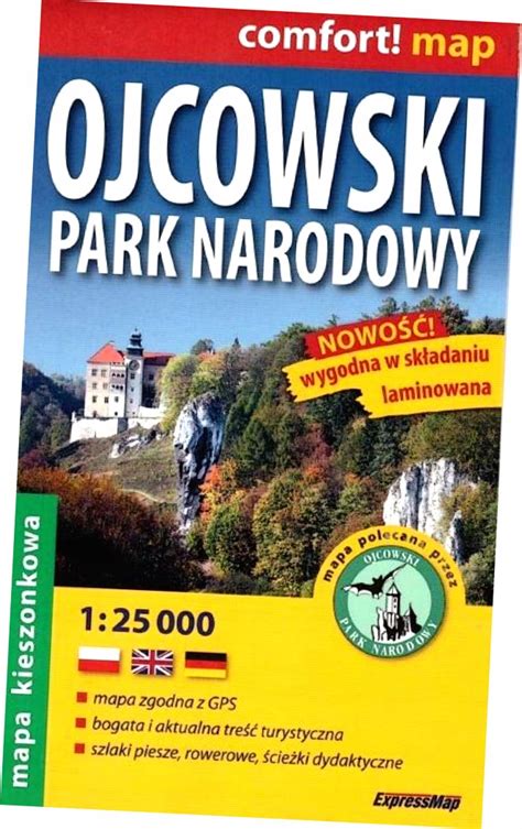 Ojcowski Park Narodowy Kieszonkowa Laminowana Mapa Turystyczna