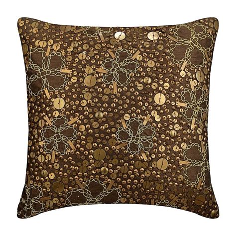 Total Sophistication Brown Art Silk Throw Pillow Cover Silk Throw