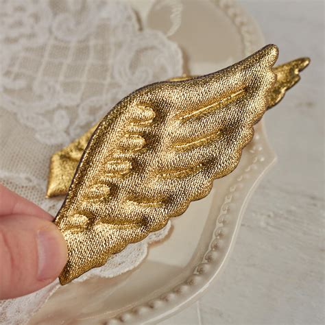 Metallic Gold Lame Puffy Angel Wings True Vintage Angel Wings