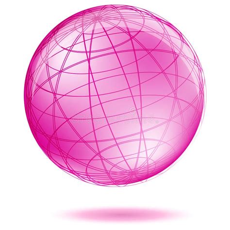 Pink globe stock vector. Illustration of geographic, element - 15923324