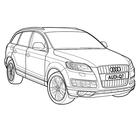 Audi Q Studio Coloring Page Free And Printable