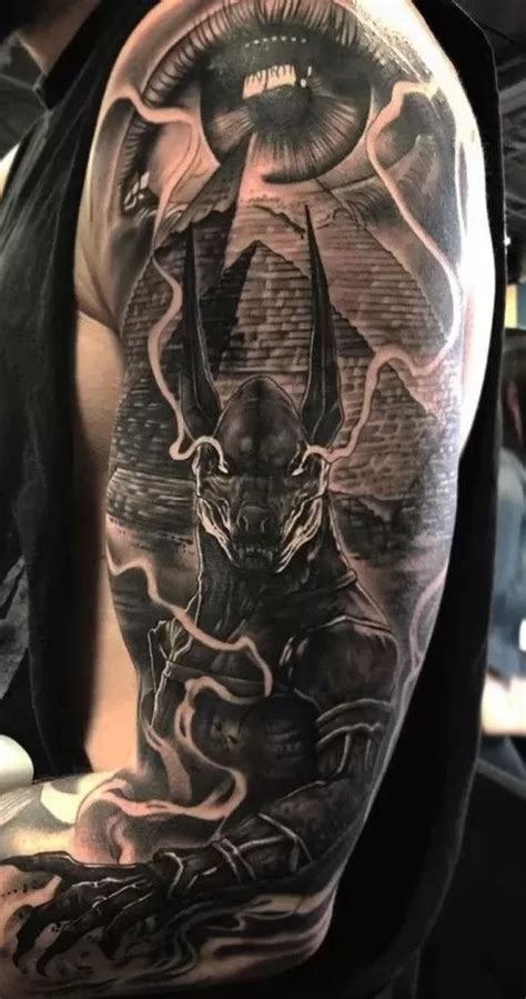 Anubis Full Sleeve Tattoo Tattoogoto