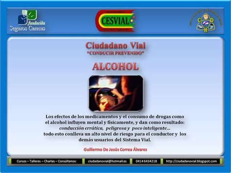 Educación Y Seguridad Vial Alcohol Y Drogas En La Conducción