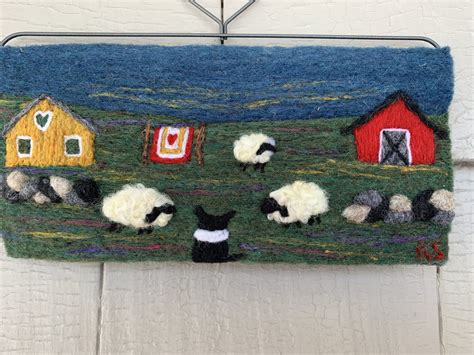 Fibre Frolic Unique Hand Crafted Folk Art Wool Felt Paintings