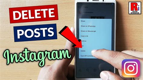 How To Delete Posts On Instagram Youtube