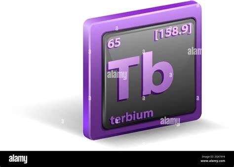 Terbium Chemical Element Chemical Symbol With Atomic Number And Atomic