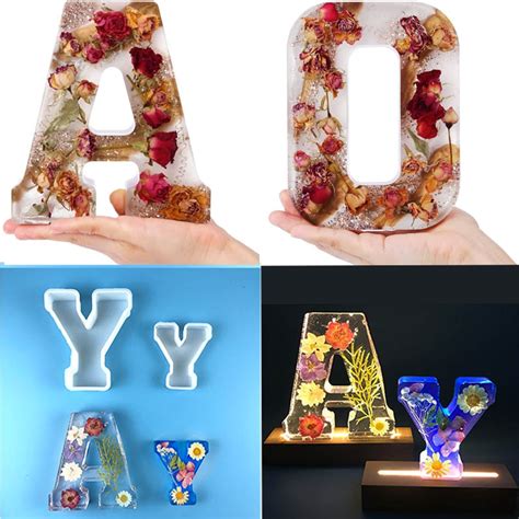 A To Z Large Letter Molds Resin 3D Alphabet Silicone Molds Epoxy Resin Art Big Capital Letter ...