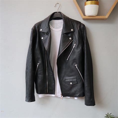 Jaket Kulit Asli Ramones Biker Motor Outer Leather Jacket Fesyen Pria