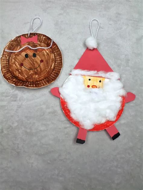 Easy Paper Plate Santa Christmas Ornament Craft To Make A Crafty Life