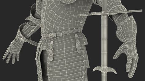 Medieval Knight Black Gold Full Armor Rigged For Modo 3d Model 169 Lxo Free3d