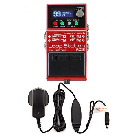 Boss RC 5 Loop Station Guitar Loop Pedal With Power Supply At Gear4music