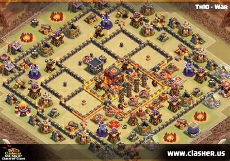 Town Hall 10 War Base Map 2 Clash Of Clans