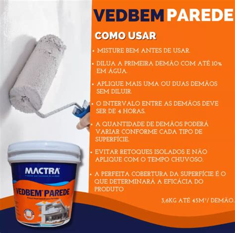 Tinta Impermeabilizante Vedbem Parede 18kg Branca Mactra