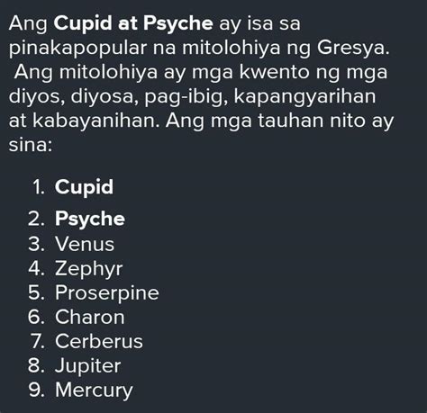 Tauhan Nang Mitolohiyang Cupid At Psyche Na Nangangahulugang Pag Ibig