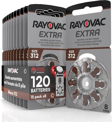 Batterie Per Apparecchi Acustici Auricolari Rayovac Extra Misura