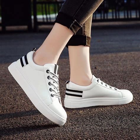 Korean Fashion Boots Leather White Shoes For Women Rubber Fashion Shoes