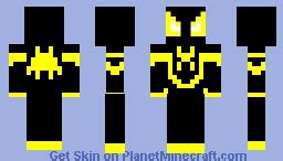 Golden spiderman suit with black Minecraft Skin