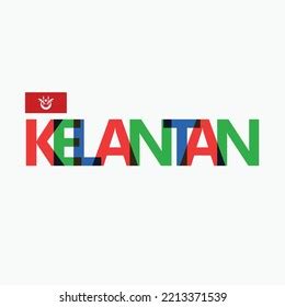 Kelantan Vector Rgb Overlapping Letters Typography Stock Vector ...