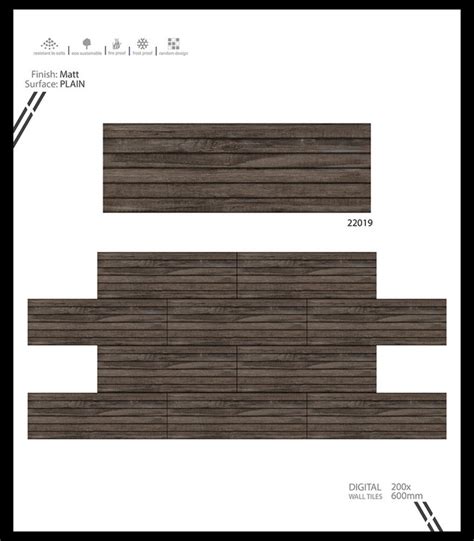 Ceramic Mosaic 22019 Strip Elevation Series 25 Matt Finish Wall Tiles