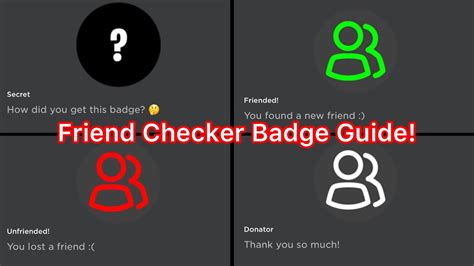 Roblox Friend Checker All Badges Guide Youtube