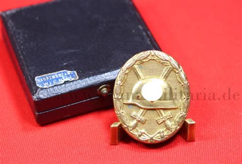 Verwundetenabzeichen in Gold 1 Form hohlverbödet 499 90