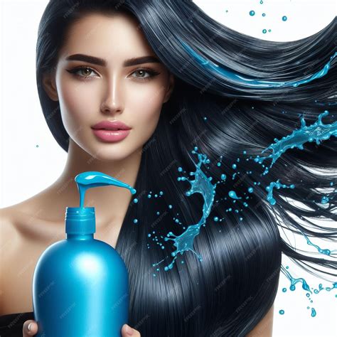 Premium Photo | Shampoo hair commercial with beautiful model