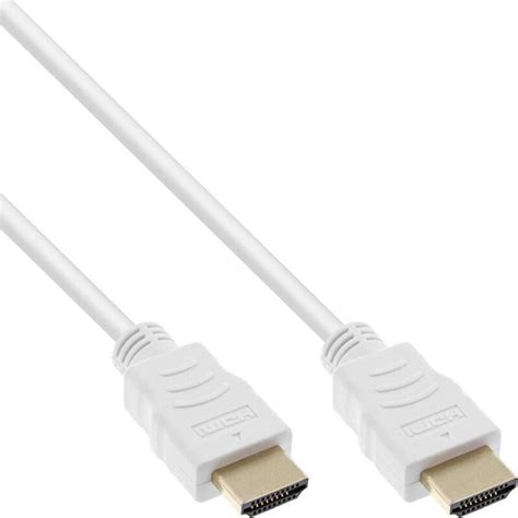 C Ble HDMI En Ligne Avec Ethernet M Le Vers M Le Blanc 3m Leroy Merlin