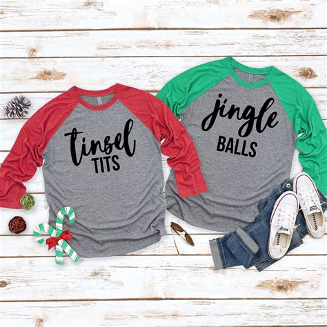 Funny Inappropriate Couples Christmas Shirts Jingle Balls and - Etsy