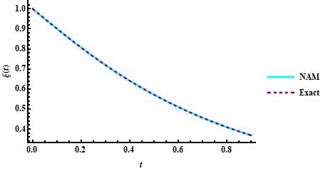 Numerical comparison of the exact solution and obtained numerical ... 