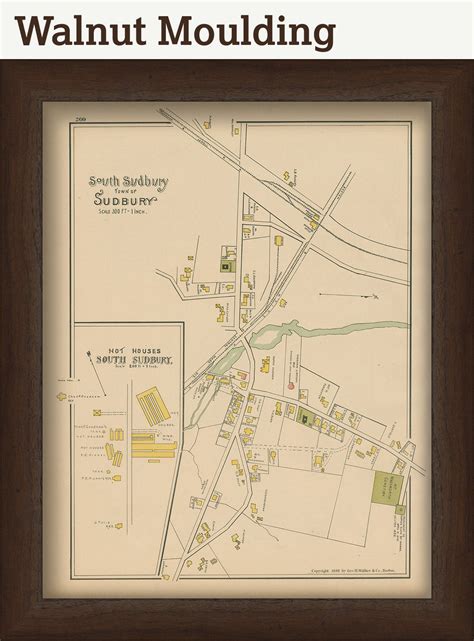 SOUTH SUDBURY Massachusetts 1889 Map Replica or Genuine | Etsy