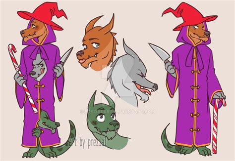 Art Three Kobolds In A Fancy Robe And Wizard Hat Rdnd