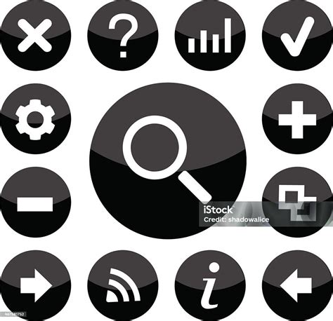 Website Black And White Style Icons Vector Eps10 Stock Illustration ...