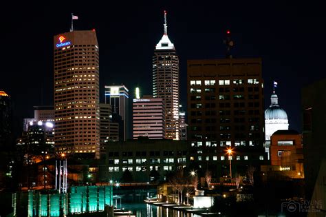 Indianapolis skyline at night