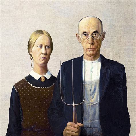 American Gothic Painting Grant Woods Premium Photo Illustration