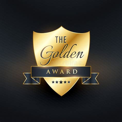 The Golden Award Badge Design Vector Stock Vector - Illustration of ...