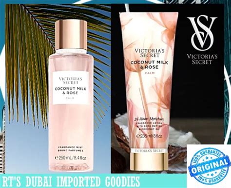 Authentic Victoria Secret Coconut Milk And Rose Natural Beauty Fragrance Mist And Fragrance Lotion