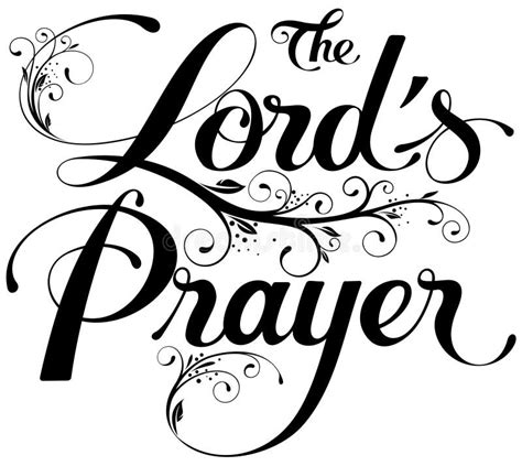 Lord`s Prayer - Custom Calligraphy Text Stock Vector - Illustration of ...