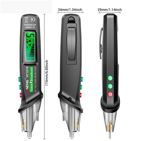 ANENG VC1019 LCD Digital Test Pen Non Contact Voice Broadcast Tester