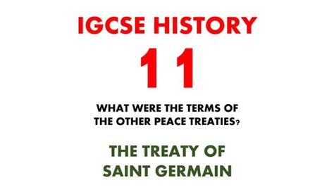 HISTORY IGCSE CONTENT - 20TH CENTURY OPTION - THE TERMS OF THE OTHER ...