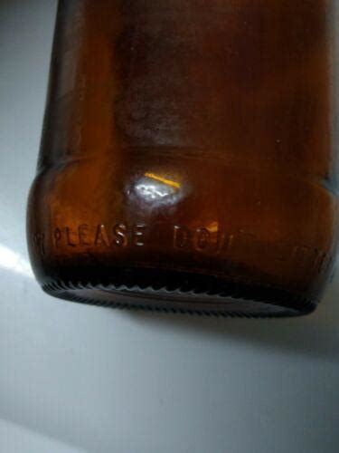 Vintage Anheuser Busch Amber Glass Beer Bottle Embossed A Eagle