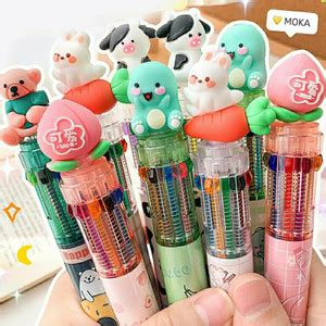 Jual MYUME STORE Pulpen 10 Warna Karakter Beruang Pena Warna