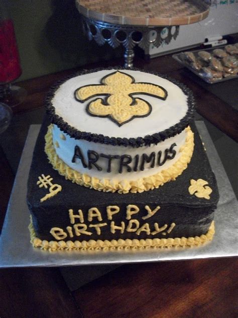 New Orleans Saints Birthday Cake