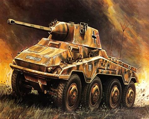 Wallpaper Tank Sdkfz 234 Puma Painting Art Military 562x450